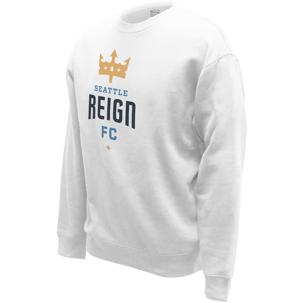 SRFC Crown and Logo Long Sleeve Fleece Crew - White